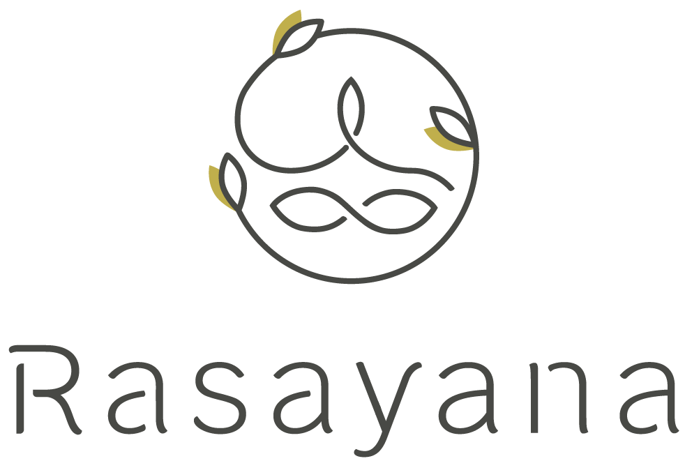 Rasayana logo - geometric meditating person